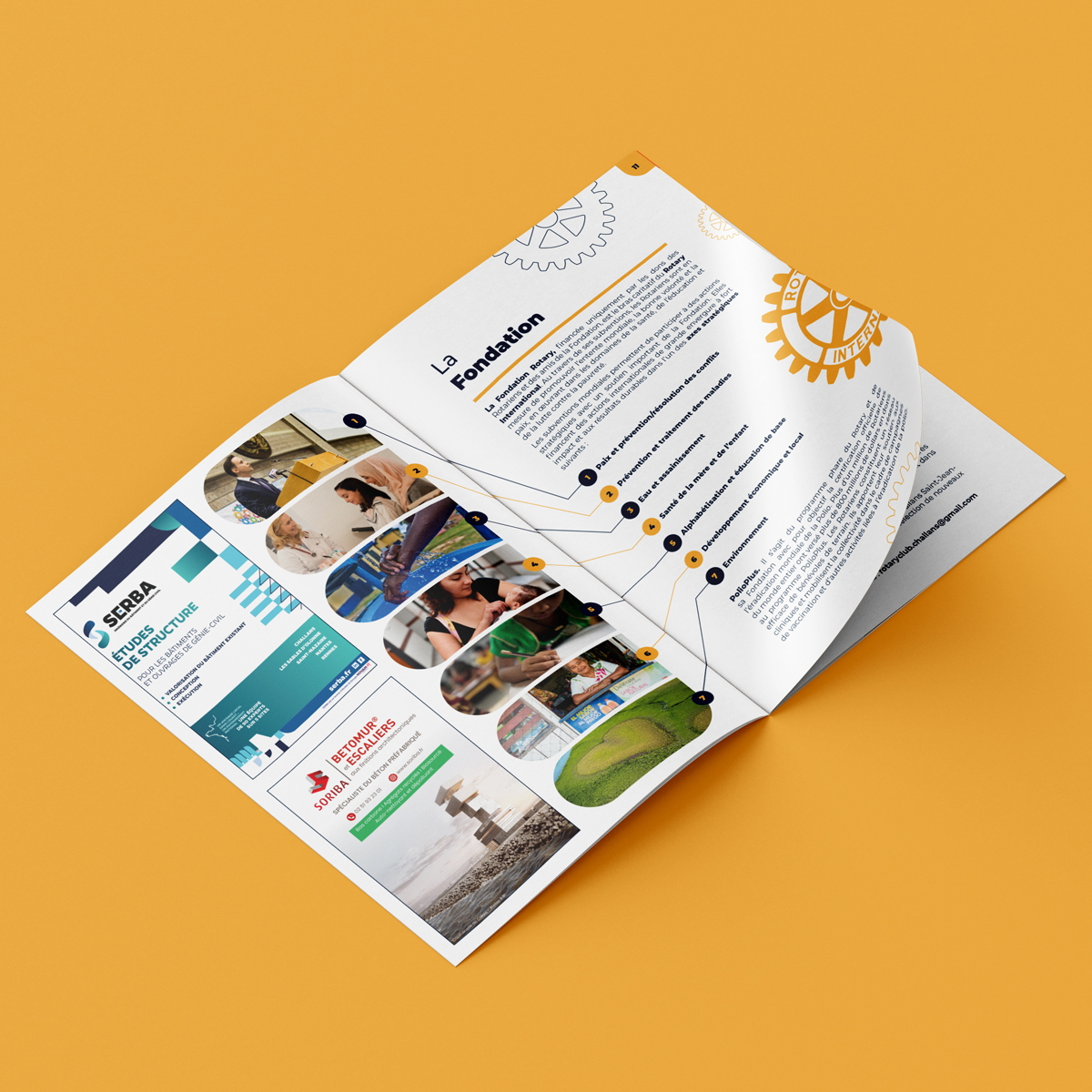 Pages intérieures de la brochure Rotary Club