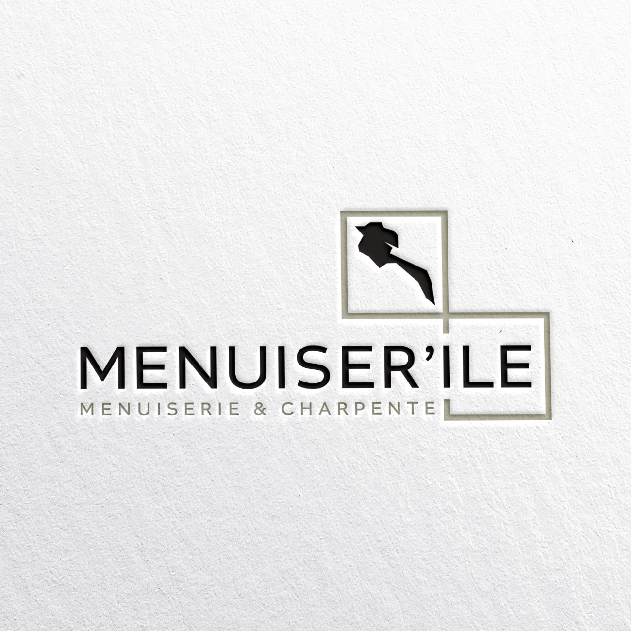 Création logo Menuiser'Ile par l'agence Graffocean